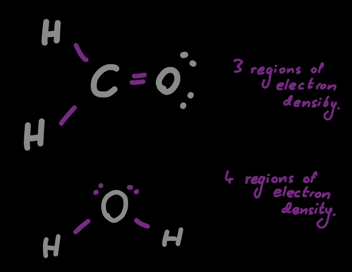 Examples showing regions of electron density
